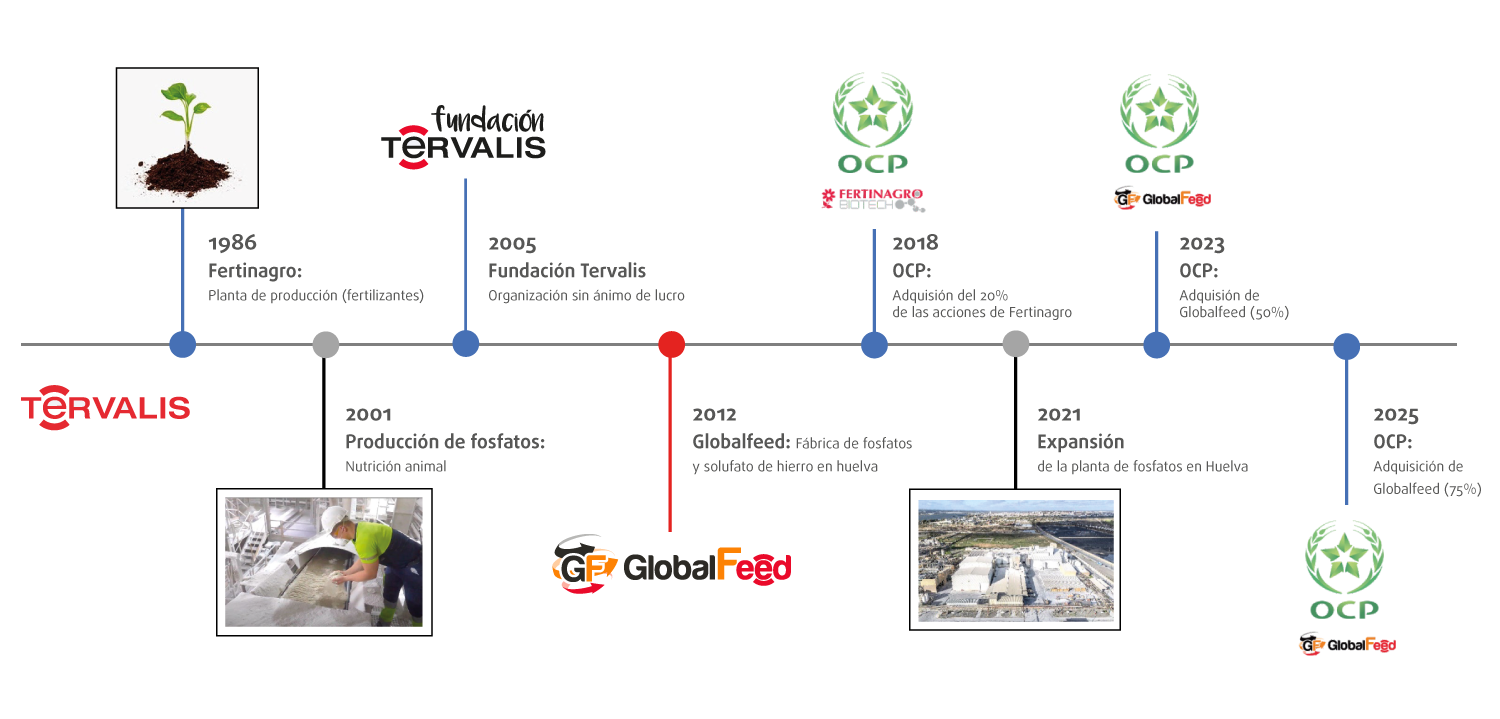 Gráfico evolución compañía Globalfeed